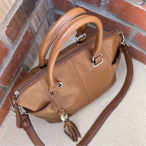 Tignanello • satchel/saddlebag/purse • Genuine Leather • camel color - Picture 5 of 11